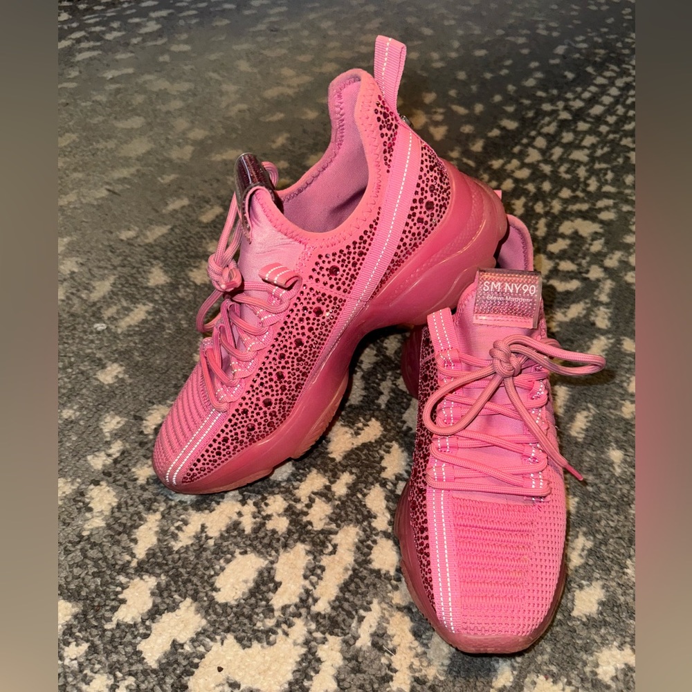 Pink Steve Madden Maxima Rhinestone sneakers
